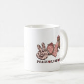 Frieden Liebe Pferd Kaffeetasse (VorderseiteRechts)
