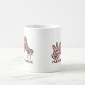 Frieden Liebe Pferd Kaffeetasse (Mittel)