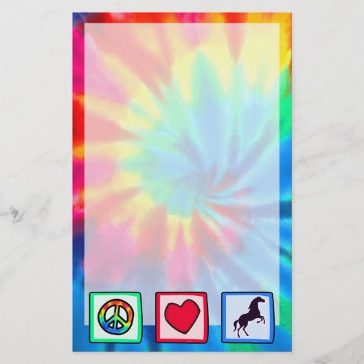 Frieden, Liebe, Pferde Briefpapier (Vorderseite)