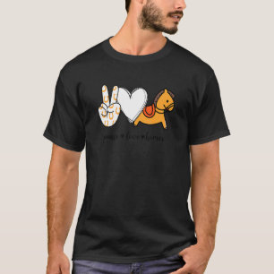 Frieden Liebe Pferde Frieden Handzeichen Pferde Ti T-Shirt