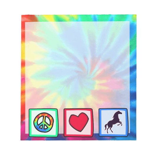 Frieden, Liebe, Pferde Notizblock (Vorderseite)