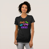 Frieden, Liebe, Pferde T-Shirt (Vorne ganz)