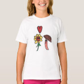 Frieden LIEBE! & Pflanze T-Shirt (Vorderseite)
