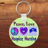 Frieden, Liebe, Pflege von Hospice Schlüsselanhänger (Vorderseite)