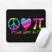 Frieden, Liebe, Pi Rainbow Mousepad (Mit Mouse)