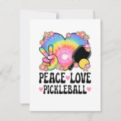 Frieden Liebe Pickleball Ankündigung (Vorderseite)