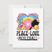 Frieden Liebe Pickleball Ankündigung (Rückseite)