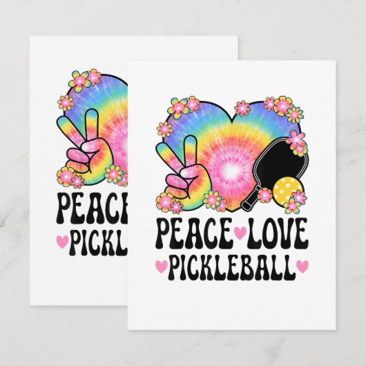 Frieden Liebe Pickleball Ankündigung (Vorne/Hinten)