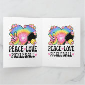 Frieden Liebe Pickleball Dankeskarte (Innenseite)