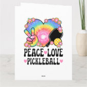 Frieden Liebe Pickleball Dankeskarte (Rückseite)