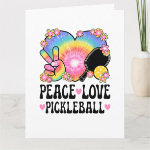 Frieden Liebe Pickleball Dankeskarte