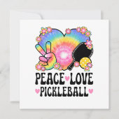 Frieden Liebe Pickleball Einladung (Vorderseite)