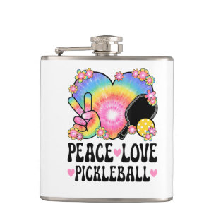 Frieden Liebe Pickleball Flachmann