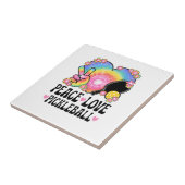Frieden Liebe Pickleball Fliese (Seite)