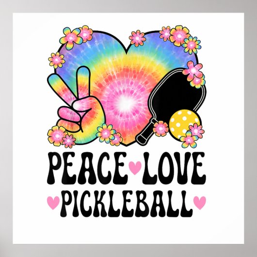 Frieden Liebe Pickleball Poster (Vorne)