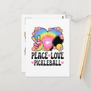 Frieden Liebe Pickleball Postkarte
