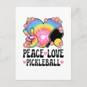 Frieden Liebe Pickleball Postkarte (Vorderseite)