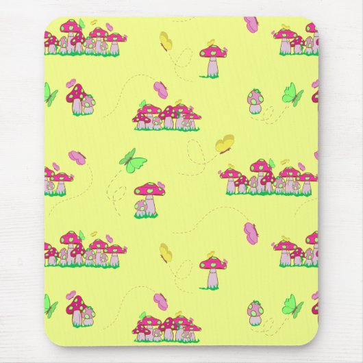 Frieden Liebe Pilze Mousepad (Vorne)