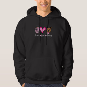Frieden Liebe Pitties Welpen Hund Mama Lady Pitbul Hoodie