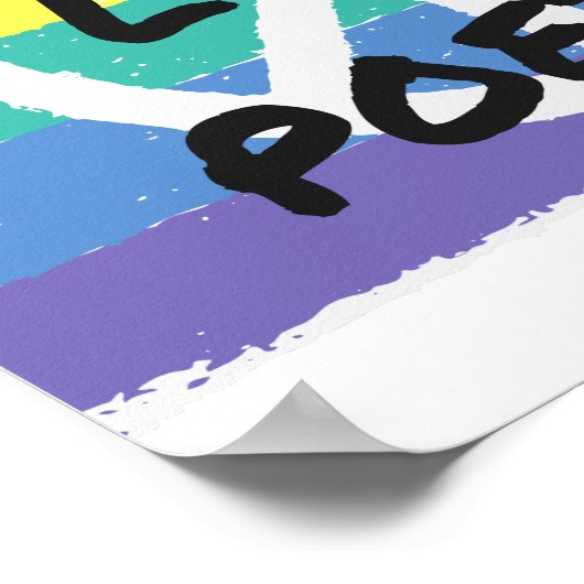 Frieden. Liebe. Poesie. Poster (Ecke)