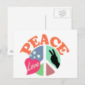Frieden Liebe Postkarte (Vorne/Hinten)
