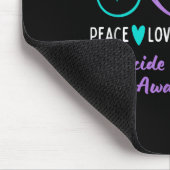 Frieden Liebe Prävention Suizidbewusstsein Türkis  Mousepad (Ecke)