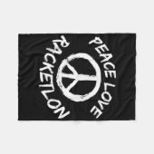 Frieden Liebe Racketlon Slogan Design Racketlon Sp Fleecedecke (Vorderseite (Horizontal))