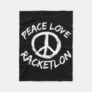 Frieden Liebe Racketlon Slogan Design Racketlon Sp Fleecedecke