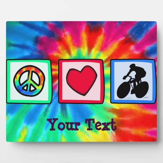 Frieden, Liebe, Radfahren Fotoplatte (Vorderseite)