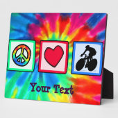 Frieden, Liebe, Radfahren Fotoplatte (Seite)