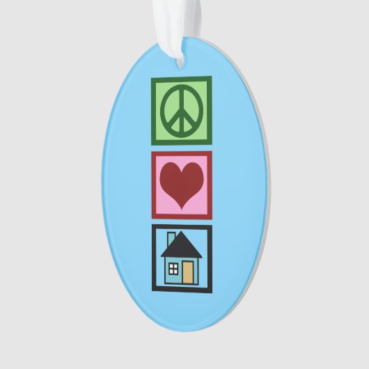 Frieden Liebe Real Anwesen Ornament (Vorderseite)