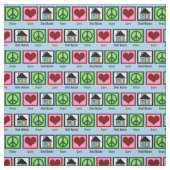 Frieden Liebe Real Anwesen Stoff (Muster)