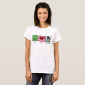 Frieden Liebe Real Anwesen T-Shirt (Vorne ganz)