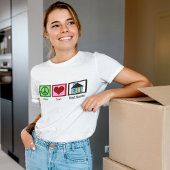 Frieden Liebe Real Anwesen T-Shirt