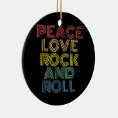 Frieden Liebe Rock and Roll Keramik Ornament (Rechts)