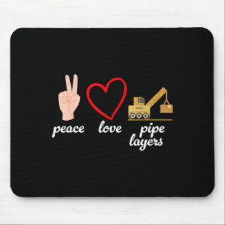Frieden Liebe Rohrverleger Lustiger Rohrverleger L Mousepad
