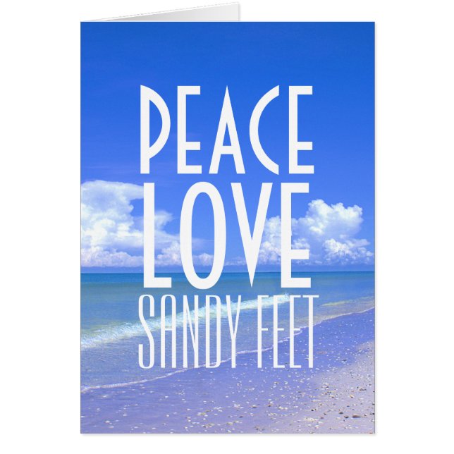 Frieden, Liebe, Sandy Feet (Vorne)