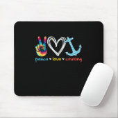 Frieden Liebe Schifffahrt Floating Ocean Gefärbte Mousepad (Mit Mouse)