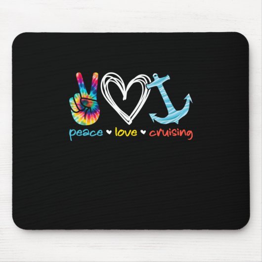 Frieden Liebe Schifffahrt Floating Ocean Gefärbte Mousepad (Vorne)