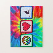 Frieden, Liebe, Schnee-Skifahren Puzzle (Vertikal)