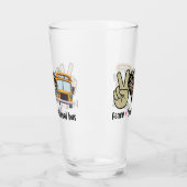 Frieden, Liebe, Schulbus Glas (Links)