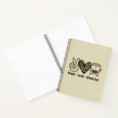 Frieden, Liebe, Schulbus Notizblock (Innenseite)