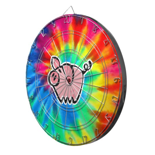 Frieden, Liebe, Schweine Dartscheibe (Vorderseite rechts)