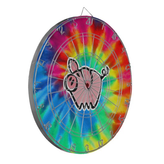 Frieden, Liebe, Schweine Dartscheibe (Vorderseite Links)