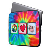 Frieden, Liebe, Schweine Laptopschutzhülle (Vorderseite Links)