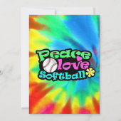 Frieden, Liebe, Softball Einladung (Rückseite)