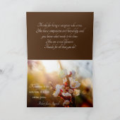 Frieden, Liebe, Sonnenschein und vielen Dank Dankeskarte (Innenseite)