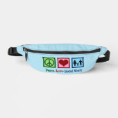 Frieden Liebe Sozialarbeit Bauchtasche (Vorderseite)