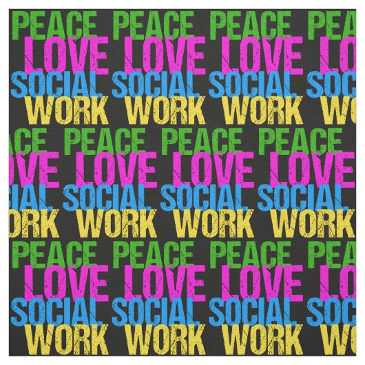 Frieden Liebe Sozialarbeit Stoff (Muster)