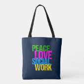 Frieden Liebe Soziale Arbeit Custom Tasche (Rückseite)